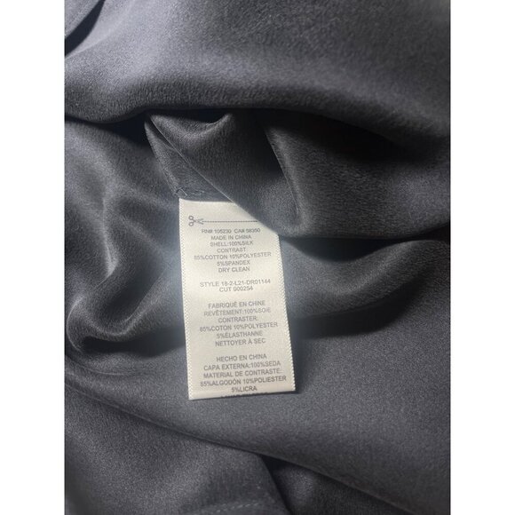 Equipment Silk Dress with Banded Sleeves Black Long Sleeve Ladies Size S/P - Picture 6 of 9